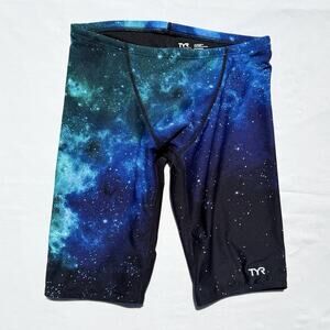 TYR Swim Jammmers Bottoms Men’s 30 Night Sky Blue Black